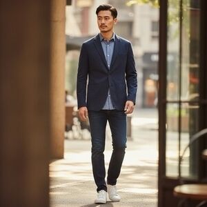 Hugo Boss HUGO Men’s Navy Blue Sport Blazer Size 44R Very Good